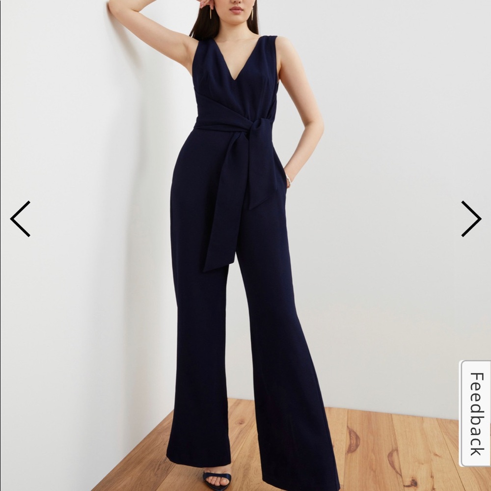 Vince Camuto V Neck Jumpsuit